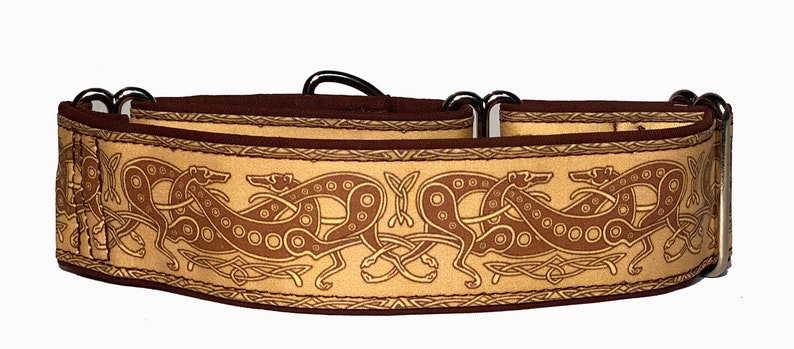 Jane Walker's Celtic Brown on Tan Martingale Collar image 1