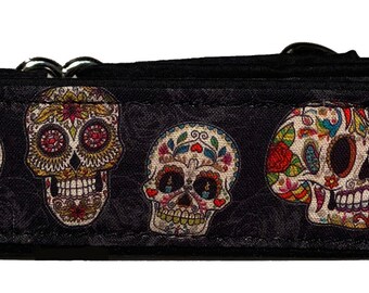 Sugar Skulls 1 1/2" Martingale Collar-