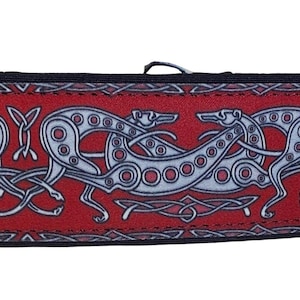 Jane Walker&#39;s Celtic Burgundy/Silver Martingale Collar