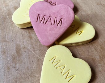 Handmade MAM Ceramic Candy Heart | Pastel Matte Wall Decor