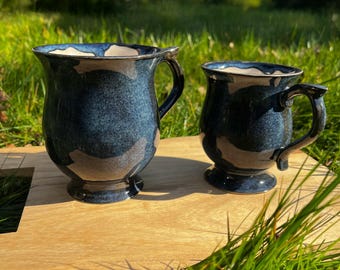 Midnight Blue Ceramic Mug | Handmade Pottery Coffee Cup