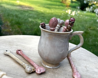 Handmade Ceramic Coffee Stirrers | Dreamy Dawn & Lover's Lane Wands