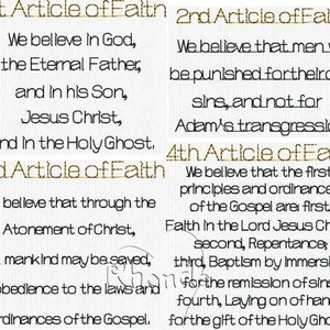 LDS Articles of Faith 1 Machine Embroidery Designs