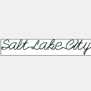 May include: Handwritten text in black ink that reads "Salt Lake City".