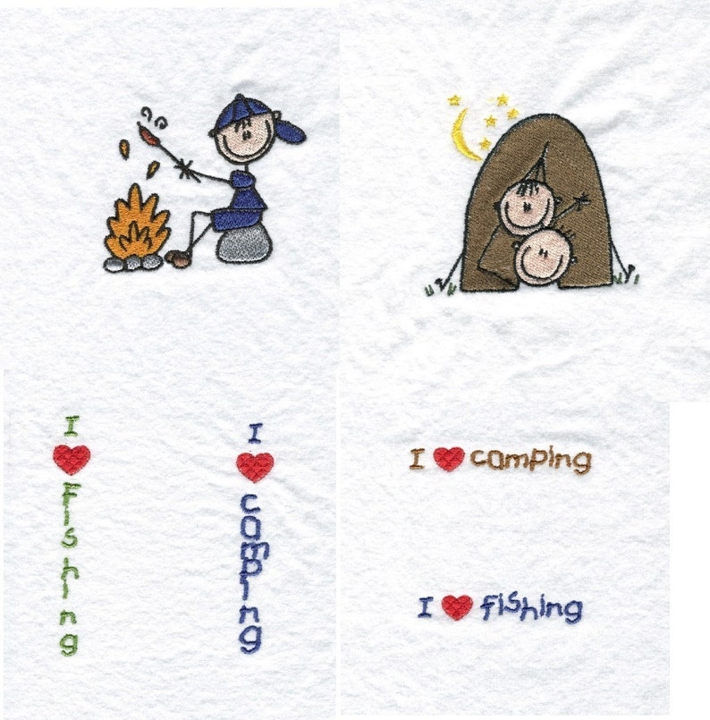Kids camping machine embroidery designs  etsy