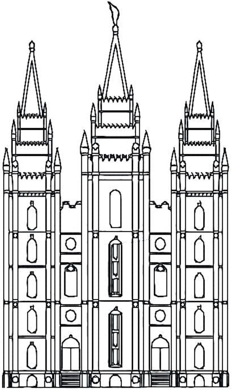 Lds slc temple machine jessecmault designs  etsy