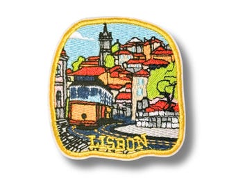 Lisbon Patch: Embroidered Portugal Travel Souvenir Appliqué