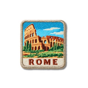 Geborduurde patch Rome Colosseum – Opstrijkbare reissouvenirapplicatie