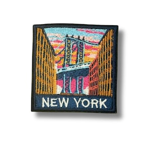 Toppa da viaggio ricamata Brooklyn New York City, accessorio per zaino termoadesivo