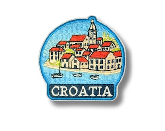 Croatia Patch: Embroidered Travel Souvenir Appliqué