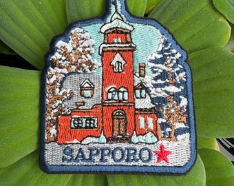 Sapporo-patch: geborduurd Japans reissouvenir (3 x 2,6 inch)