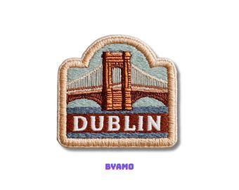 Toppa ricamata di Dublino, Irlanda - Applicazione termoadesiva souvenir di viaggio