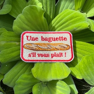 Baguette Aufnäher: Französisches Brot zum Aufbügeln