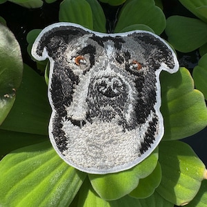 American Bulldog 4 – Embroidered Iron-On or Sew-On Dog Patch, Toller Appliqué for Jackets, Bags, Hats & More