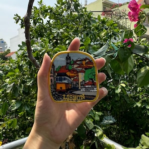 Lisbon Patch – Embroidered Iron-On or Sew-On Portugal City Patch, Travel Souvenir Appliqué for Jackets, Bags, Hats & More, Gift for Travelers