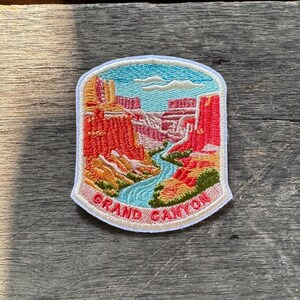 Patch bordado termocolante do Parque Nacional do Grand Canyon para mochila, jaqueta e bolsa.