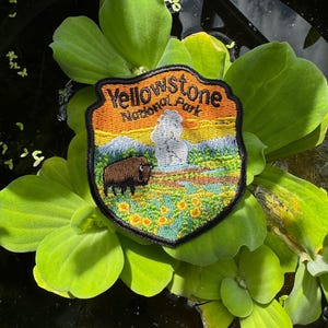 Yellowstone National Park Patch: Embroidered Iron-On Souvenir