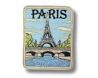 Eiffel Tower Patch: Embroidered Paris Travel Souvenir Appliqué