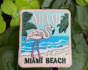 Geborduurde Miami Beach-patch: Florida Travel Souvenir-applicatie