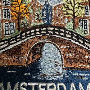 Amsterdam Patch – Embroidered Iron-On or Sew-On Travel Souvenir Patch, Netherlands City Appliqué for Jackets, Bags, Hats & More