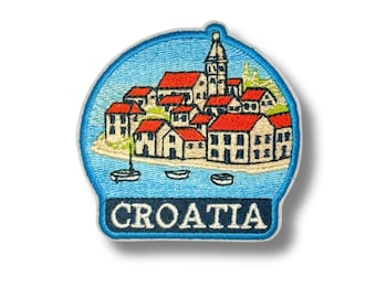 Croatia Patch: Embroidered Travel Souvenir Appliqué