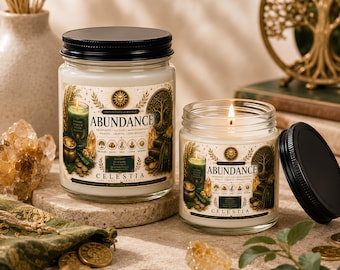 Abundance Candle, Tree of Life Decor, Prosperity Gift