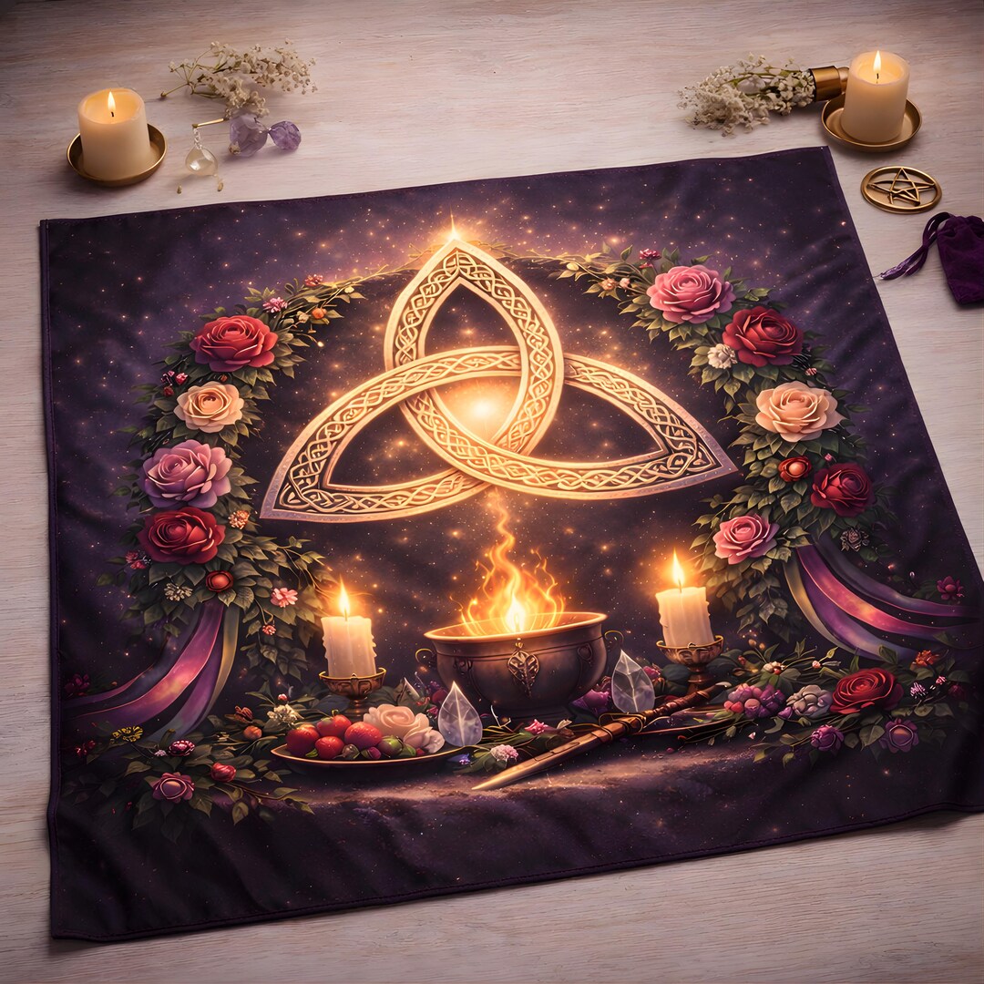Altar Cloth Celtic Knot Ritual Decor Floral Mystic - Etsy