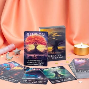 Telepathy Oracle Cards: 56-Card Deck for Twin Flames & Soulmates
