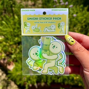 Smiski series 2 Sticker Pack | 10 Holographic Stickers