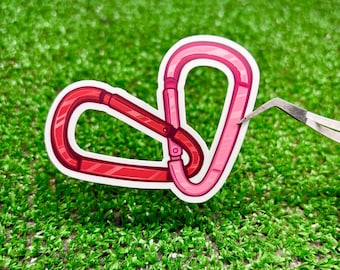 Entwined Carabiner Sticker | Lesbian/Sapphic Pride Stickers