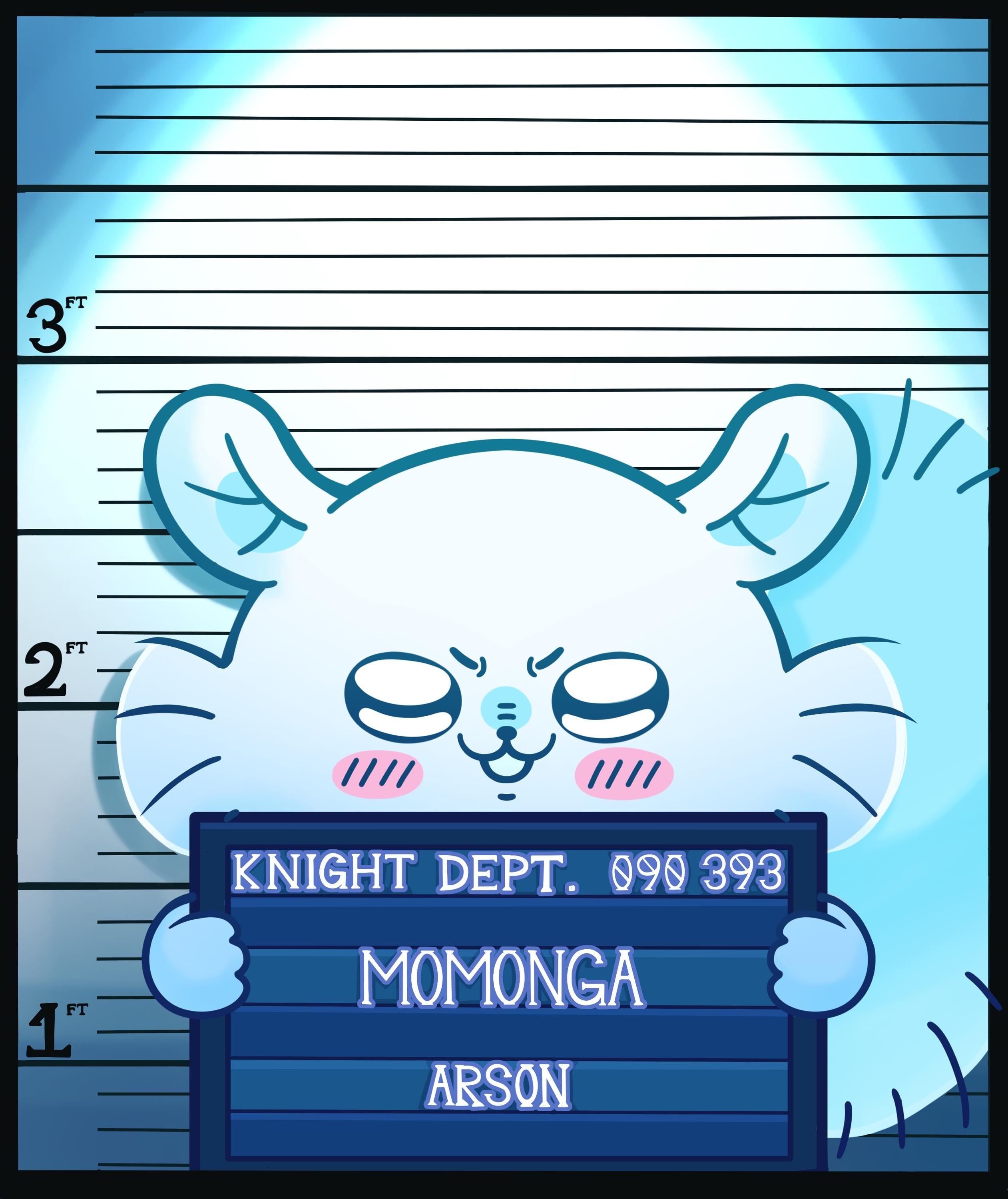 Momonga Mugshot Print | 5x6 Chiikawa Fanart Print - Etsy