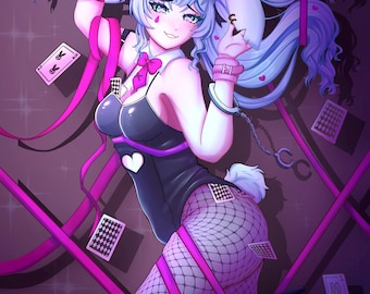 Rabbit Hole Hatsune Miku Vocaloid Art Print | 5x7 in | Holographic Anime Print