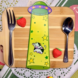 UFO Spaceship Cow Bookmark