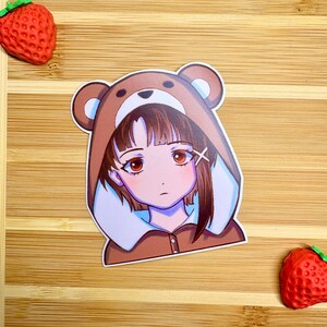 Serial Experiment Lain Bear Hat Sticker