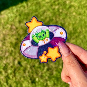 Sticker aas in de ruimte | Stickers aseksuele trots