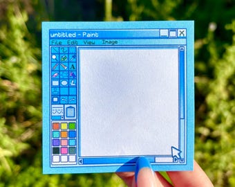 Notes autocollantes MS Paint | Bloc-notes de 3 x 3 pouces