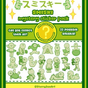 Smiski Mystery Sticker Bag | 3 Stickers Inside!