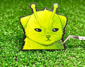 Gleep Glorp Alien Cat Sticker