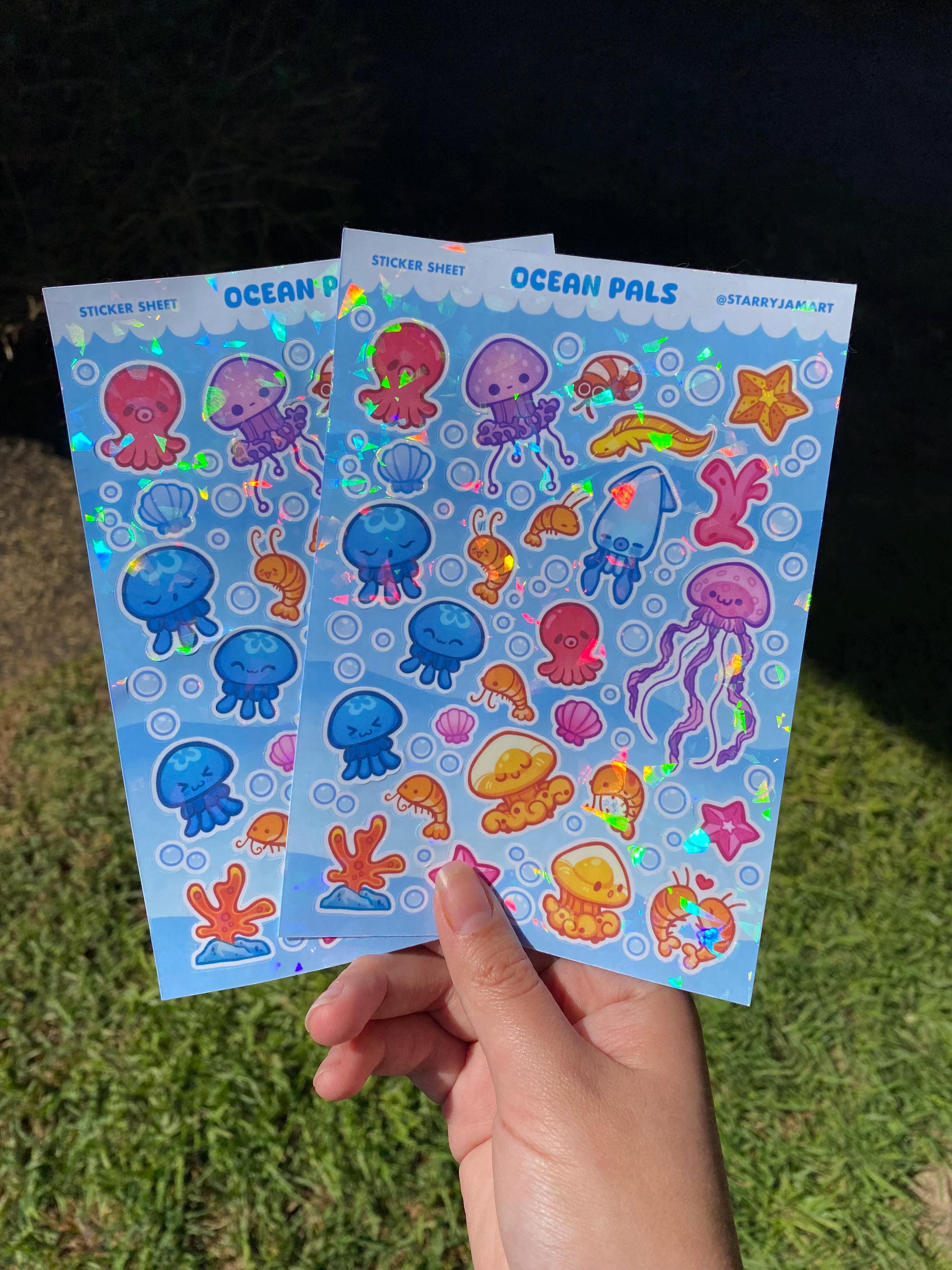 Ocean Pals Animal Sticker Sheet | 4x6 Sea Creatures Stickers - Etsy