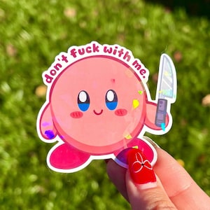 Kirby Knife Sticker