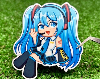 Chibi Hatsune Miku Aufkleber | Vocaloid Fanart