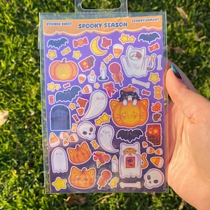 Halloween Spooky Themed Sticker Sheet