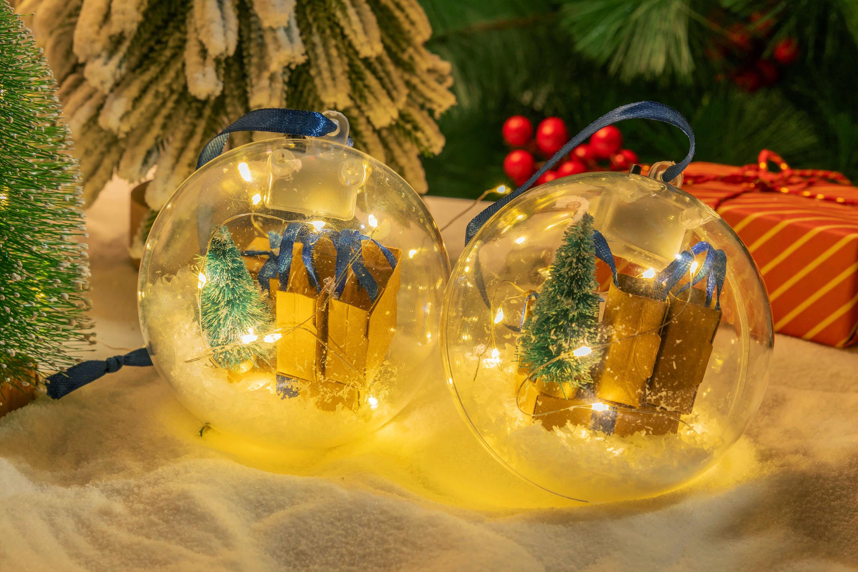 Christmas ball ornaments that light up discount
