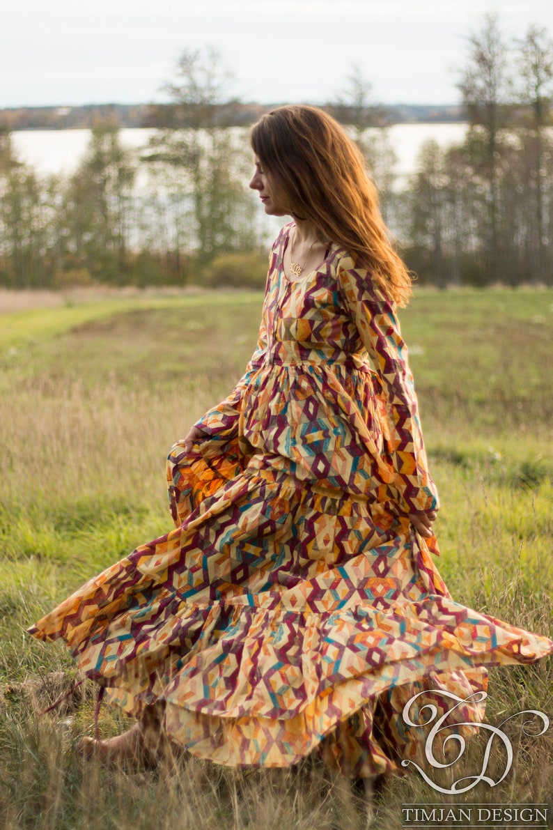 Scarlet Dress Robes Gypsy Bohemian Hippie Boho Wedding Etsy