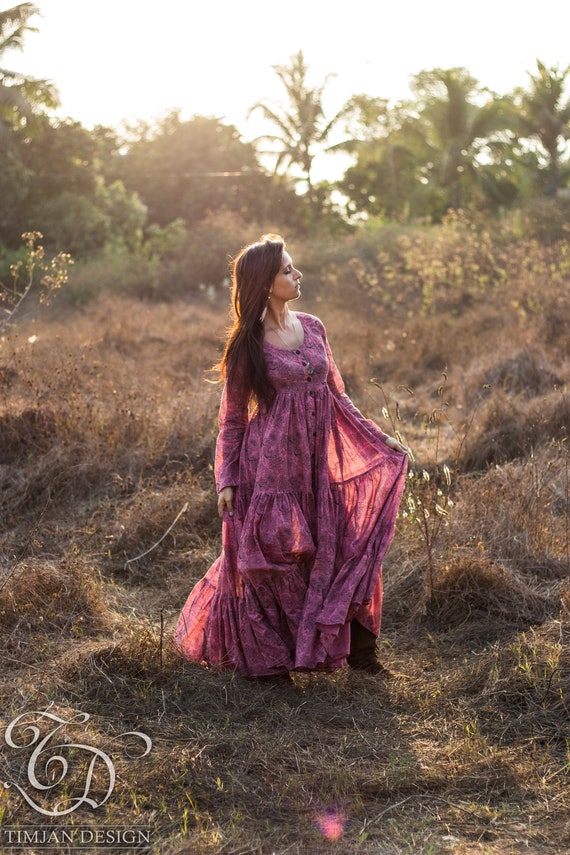 Scarlet Dress Robes Gypsy Bohemian Hippie Boho Wedding Etsy