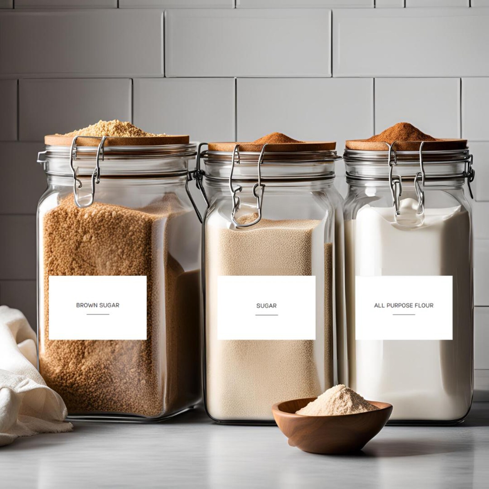 144 Kitchen Pantry Label Template Printable PDF Organizational