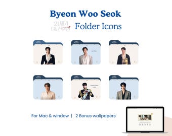 Byeon Woo Seok Perfect Crown Desktop Icons for Mac & PC, K-Drama Desktop Organizer (Digital Download), Byeon WooSeok