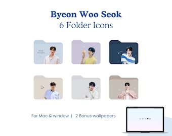 Byeon Woo Seok Folder Icons for Mac & PC, K-Drama Desktop Organizer (Digital Download)
