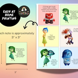Printable Inside Out 2 Lunchbox Notes for Kids Back to School ...
