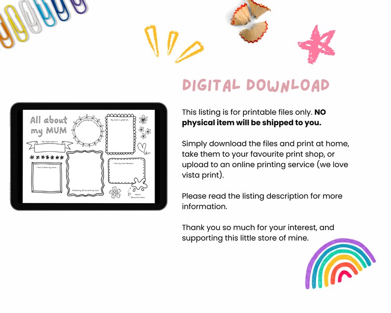 All About My Mum Printable, MUMMY Questionnaire, Fill in the Blank ...
